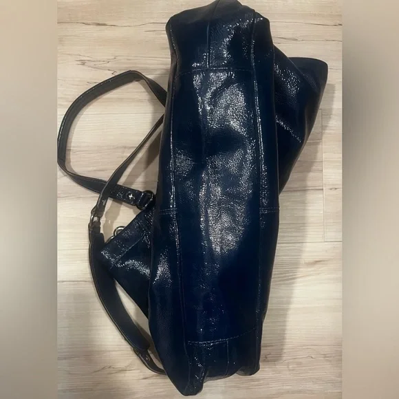 Coach Patent Leather Ashley Carryall in Cobalt Blue - Picture 11 of 12
